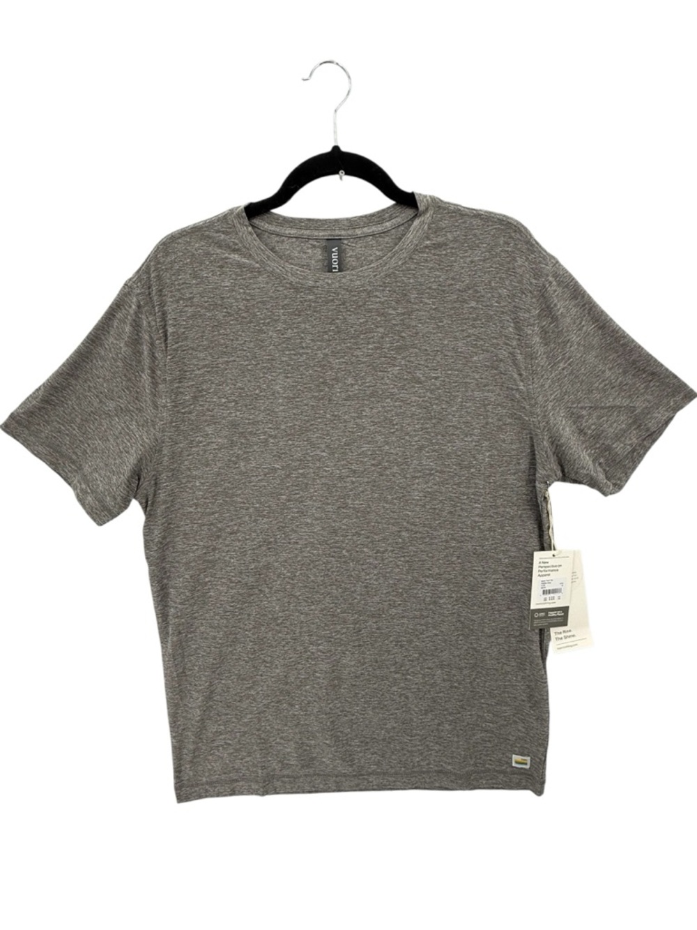 NWT Vuori Strato Tech Tee Medium Heather Gray V126